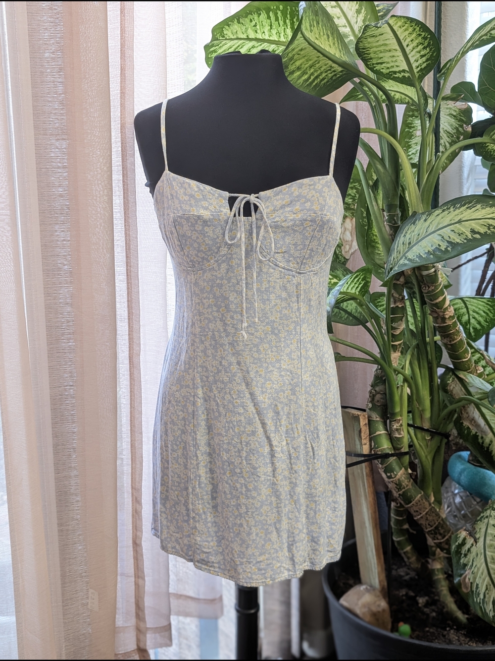 Aeropostale Light Blue Floral Mini Dress